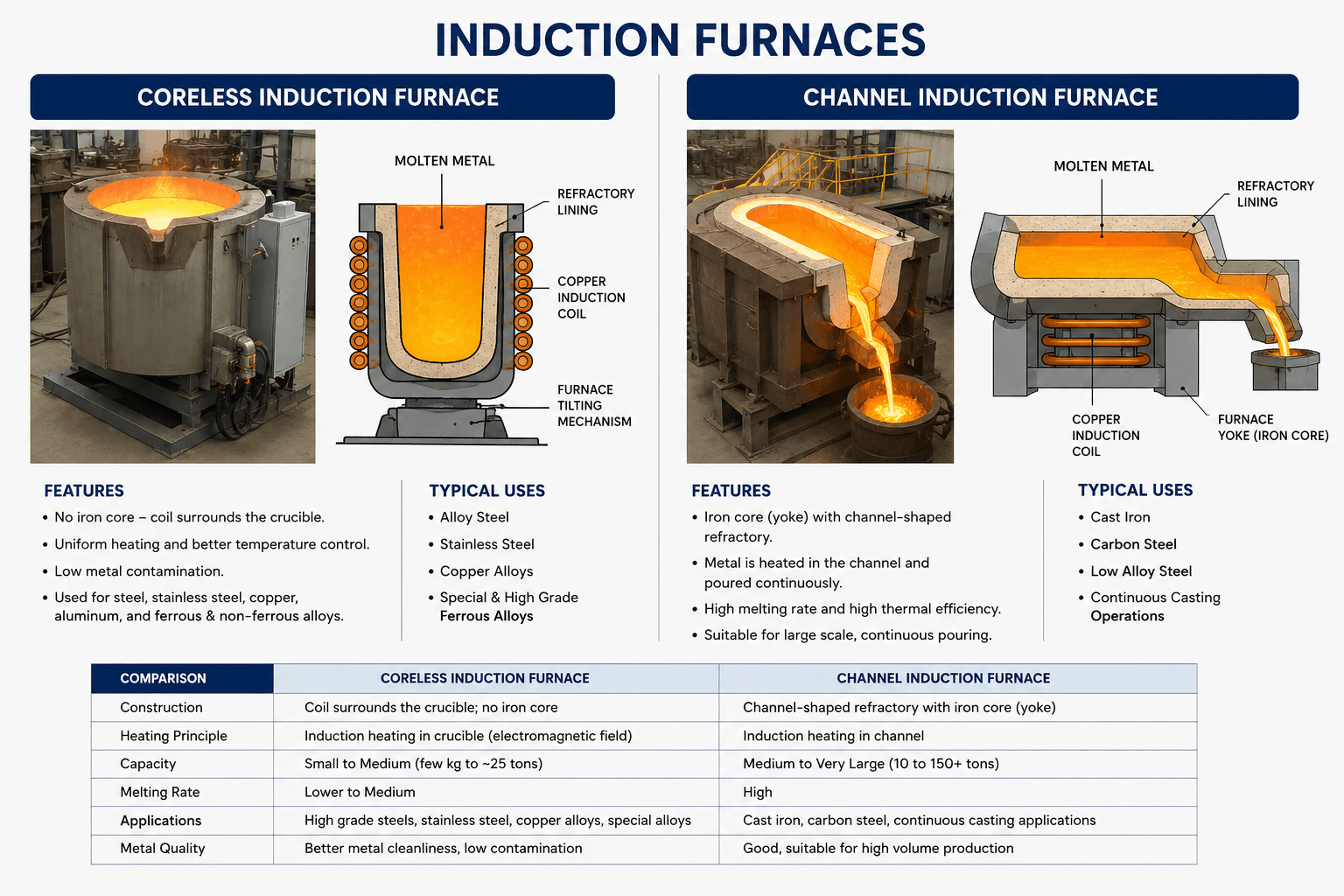 Induction Furnaces (Coreless & Channel)
